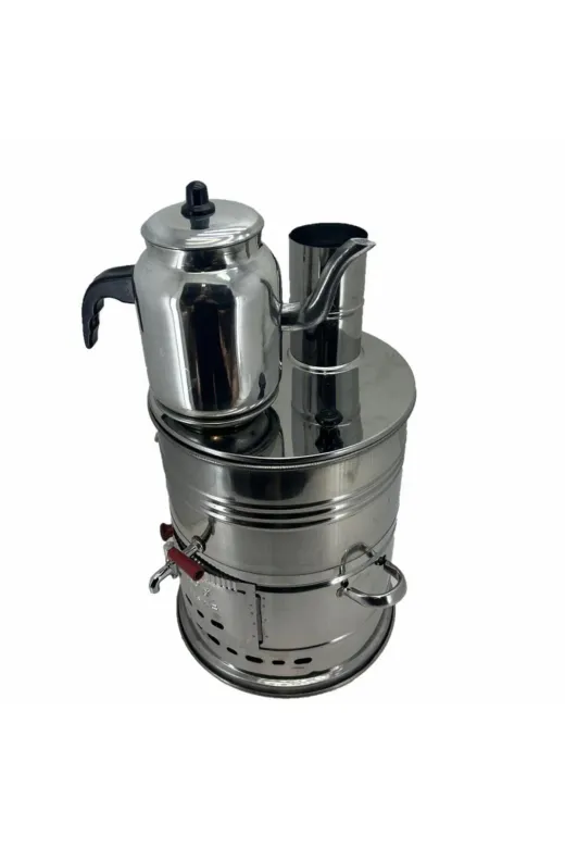 Cantayurdu MN304 Paslanmaz 304 Çelik Demlikli 7 Litre Semaver