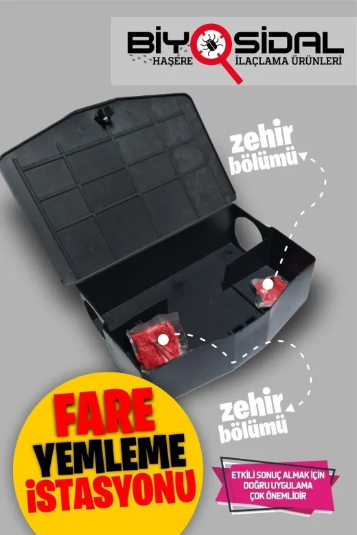 CAPTAIN İstasyon5 Fare Istasyonu Yemli Kullanıma Hazır 5 Adet