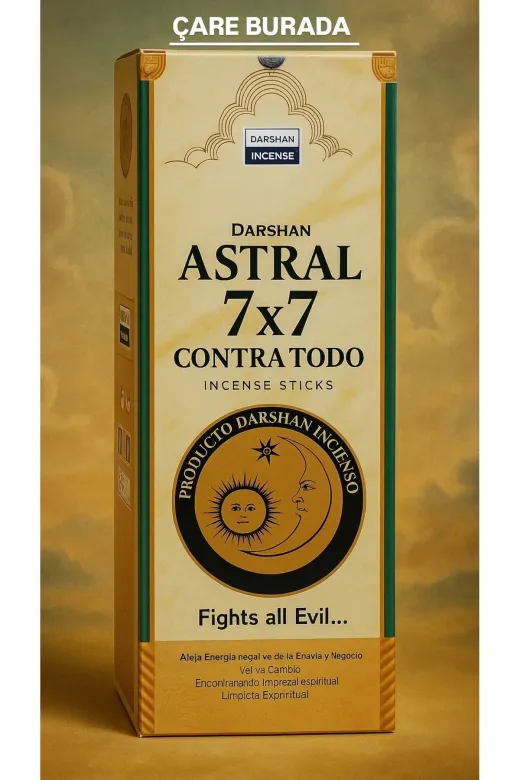 Çare Burada Astral7x7tütsü Darshan Incense - Astral 7×7 20'li Çubuk Tütsü (Kötü Enerjilere Karşı)