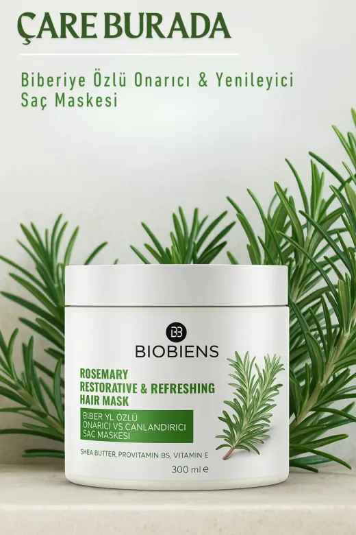 Çare Burada biberiyesaçmaskesi Biobiens - Biberiye Özlü Saç Maskesi 250 Ml (Onarıcı & Yenileyici)