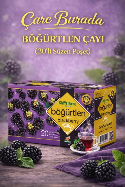 Çare Burada böğürtlençayçare Böğürtlen Aromalı Karışık Meyve Çayı (20 Süzen Poşet)
