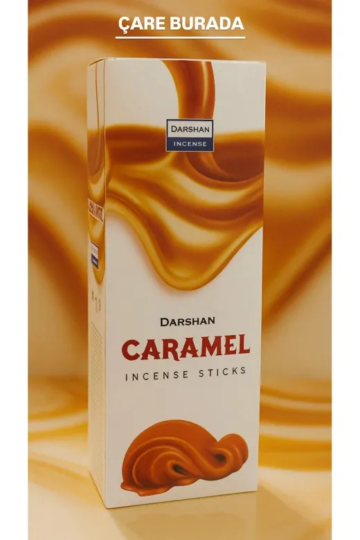 Çare Burada carameltütsü Darshan Incense - Karamel 20'li Çubuk Tütsü (İştah Açıcı & Mutluluk)