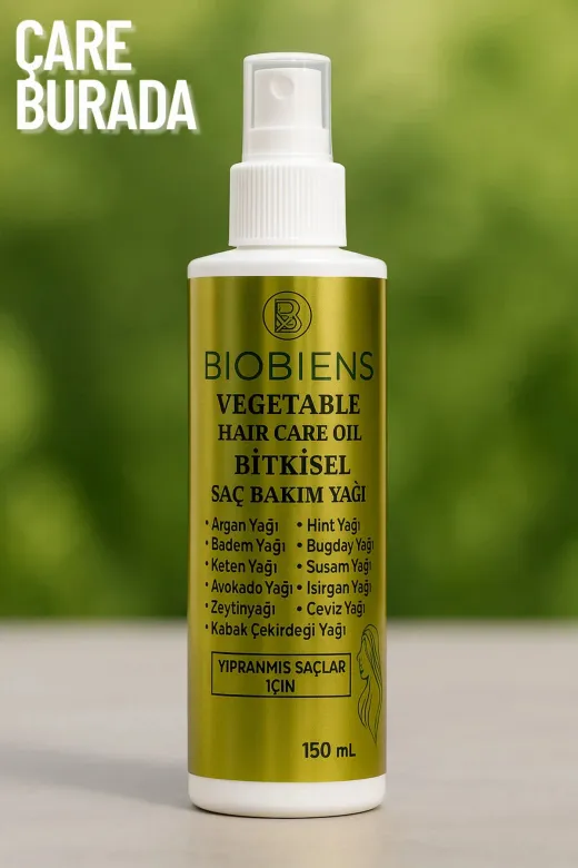 Çare Burada çare35 Biobiens - Bitkisel Yağlı Saç Bakım Spreyi 150 Ml (Yıpranmış Saçlar)