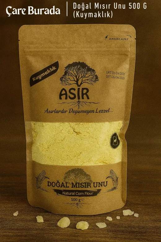 Çare Burada doğalmısırunu Asır - Doğal Mısır Unu 500 Gr (Kuymaklık)