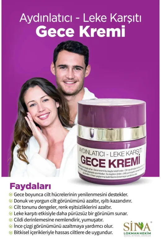 Çare Burada gecekremi Sina - Aydınlatıcı & Leke Karşıtı Gece Kremi 50 Ml