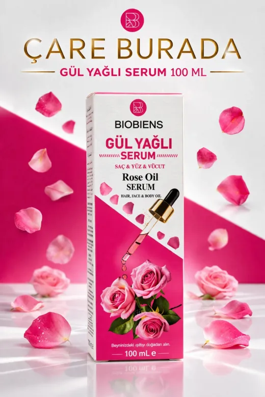 Çare Burada gülyağlıserum Biobiens - Gül Yağlı Serum 100 Ml (Saç & Yüz & Vücut)