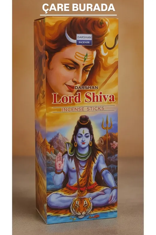 Çare Burada lordshivatütsü Darshan Incense - Lord Shiva 20'li Çubuk Tütsü