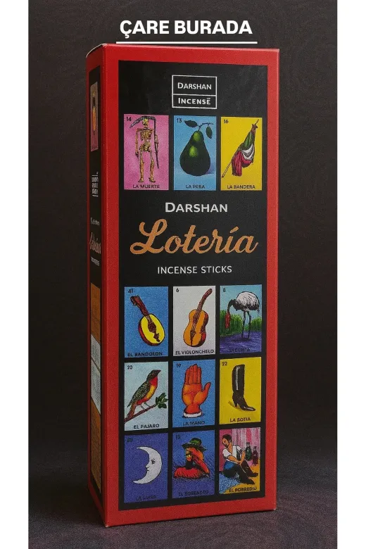 Çare Burada Loteriatütsü Darshan Incense - Loteria 20'li Çubuk Tütsü (Şans & Bereket)