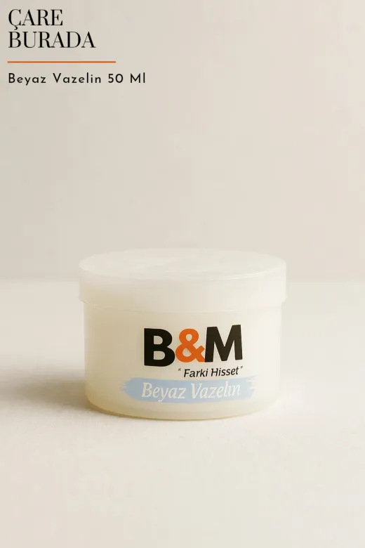 Çare Burada P5389S1591 B & M - Beyaz Vazelin 50 Ml