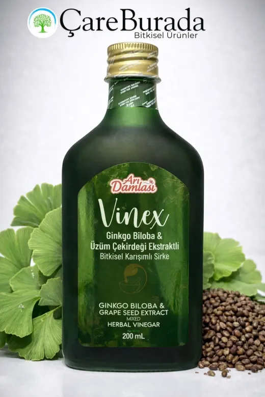 Çare Burada P5617S7271 Çareburada Ginkgo Biloba Ve Üzüm Çekirdeği Ekstraktlı Sirke 200 Ml