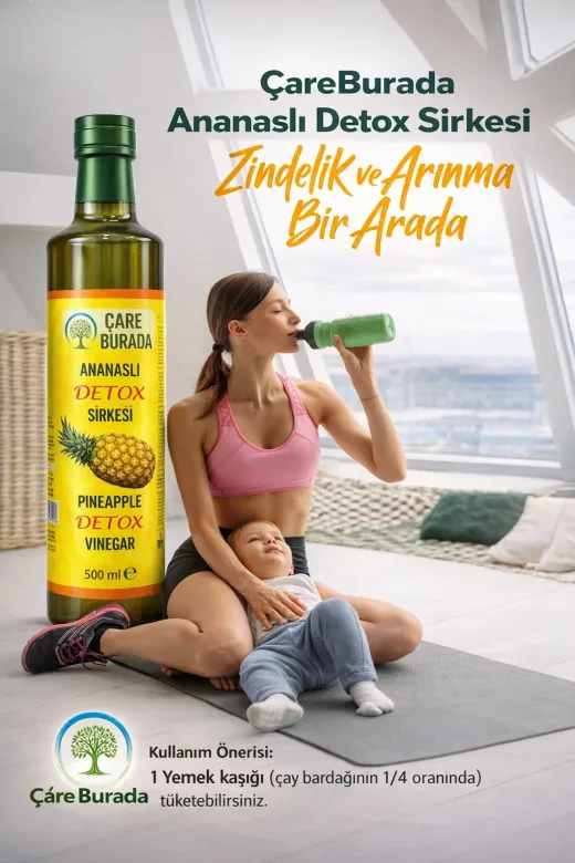 Çare Burada P5785S6795 Çareburada Ananaslı Detox Sirke 500 Ml | Formunu Korumaya Destek & Günlük Kullanıma Uygun