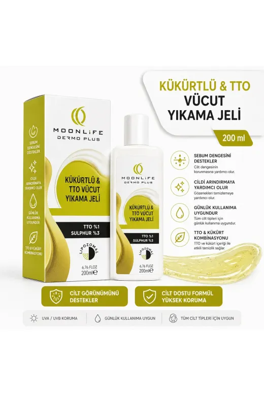 Çare Burada P5845S1708 Çareburada Dermo Plus Kükürtlü & Tto Vücut Yıkama Jeli 200 Ml