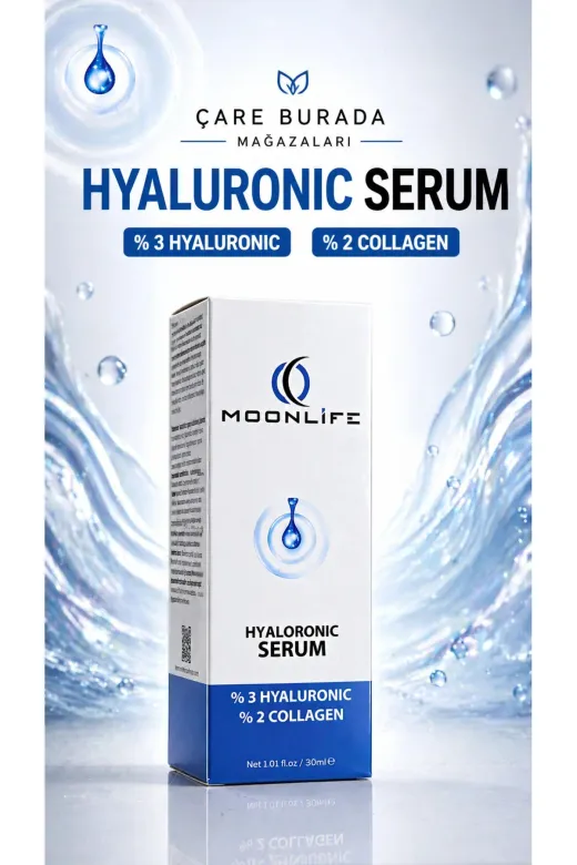 Çare Burada P5863S5073 Moonlife - Hyaluronic Serum 30 Ml (%3 Hyaluronic Acid & %2 Kolajen)
