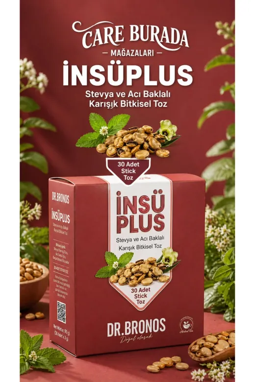 Çare Burada P5875S2692 Dr. Bronos - İnsüplus 30'lu Stick Çay (Stevya Ve Acı Baklalı)
