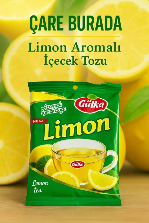 Çare Burada TYCDA3C8EC8BAE692C9482A07 Limon Aromalı İçecek Tozu 250 Gr