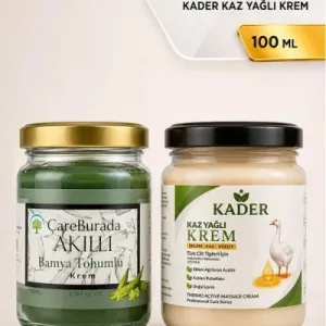 ÇareBurada Akıllı Bamya Tohumlu Krem 100 ml + Kader Kaz Yağlı Krem 210 ml