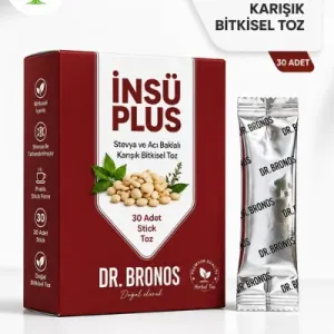 ÇareBurada | Dr. Bronos İnsü Plus Stevya ve Acı Baklalı Karışık Bitkisel Toz 30 Stick