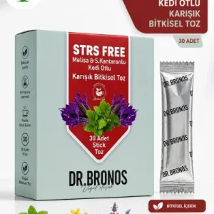 ÇareBurada | Dr. Bronos STRS FREE Melisa, Sarı Kantaron, Kedi otlu Karışık Bitkisel Toz 30 Stick
