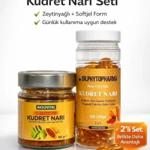 ÇareBurada Kudret Narı Set | Zeytin Yağlı Kudret Narı 185 gr & Kudret Narı 100 Softjel