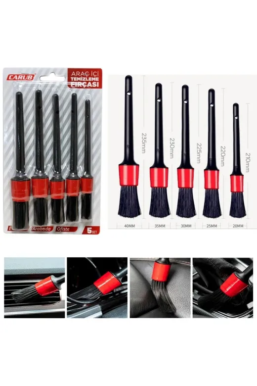 Carub 130-89-00007 Araç Içi Temizleme Fırçası Seti 5 Li 0922566