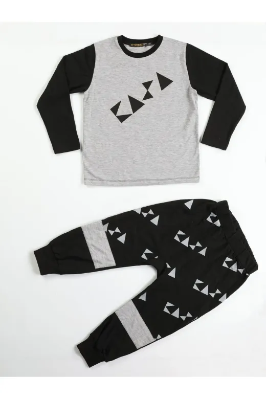 Casabony CS-23K-011 Casa Black Baggy Pantolon + T-Shirt Takım