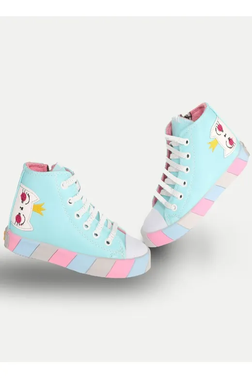 Casabony CS-23S-011 Kedi Prenses Mavi Kız Çocuk Sneakers