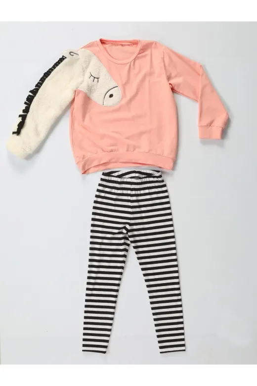 Casabony CS-24S-003 Unicorn Kollu Yumoş Sweat-Tayt Takım