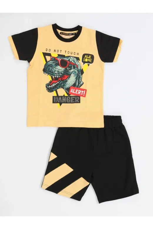 Casabony CS-24Y-019 Danger Dino Erkek Çocuk Şort Takım