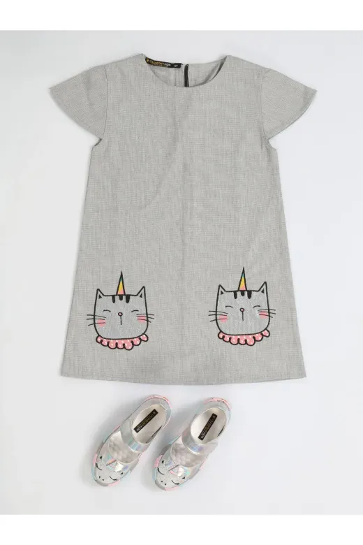 Casabony CS-24Y-055 Unicat Dokuma Kız Elbise