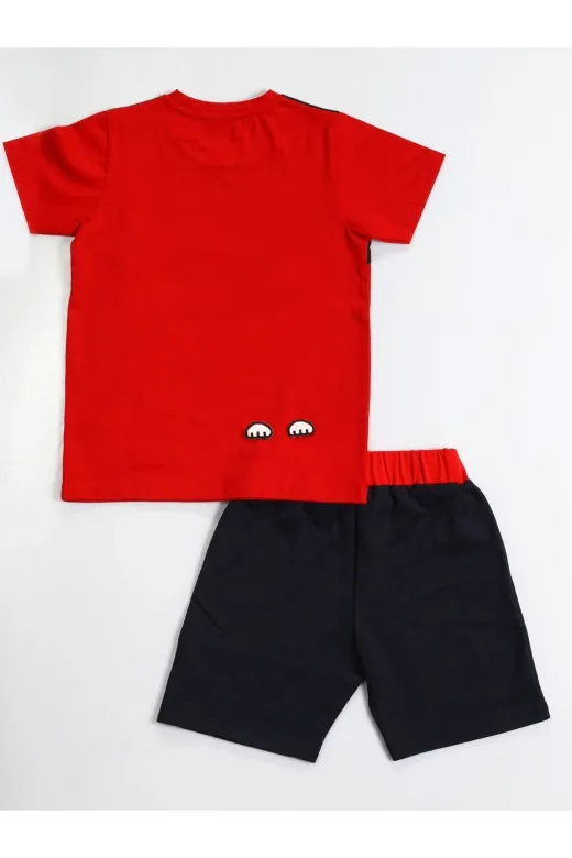 Casabony CS-24Y-058 Monster Red Erkek Çocuk Şort Takım