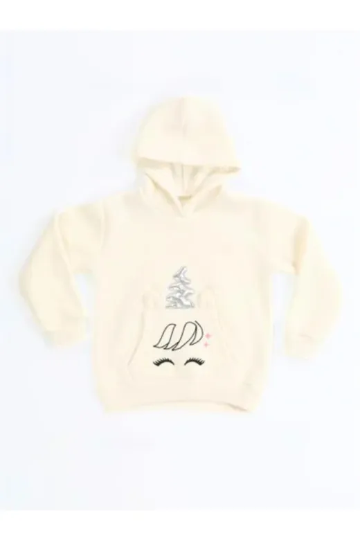 Casabony CS-26Y-035 Unicorn Kanguru Cep Kız Pamuklu Çocuk Sweatshirt