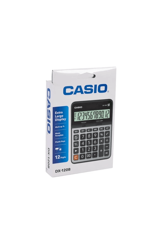 Casio Dx-120B Hesap Makinası Masa Üstü 12 Hane  Siyah