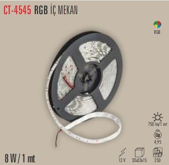 Cata Ct4545 3 Çip 12 V İç Mekan Şerit Led
