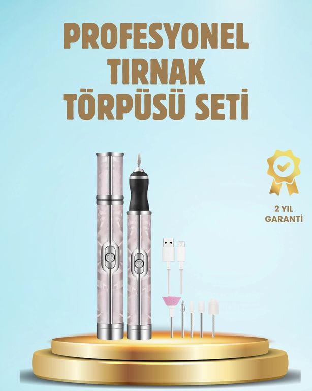 ÇAVDAR 114211977 Elektrikli Tırnak Törpüsü Ayarlanabilir Hızlı Manikür Pedikür Cihazı