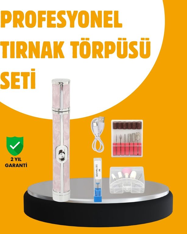 ÇAVDAR 114211978 Ergonomik Saplı 20.000 Rpm Hız Kontrollü Manikür Pedikür Makinesi