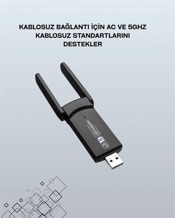 ÇAVDAR 94967517 Realtek Chipsetli 5G Destekli Yüksek Hızlı Ağ Adaptörü