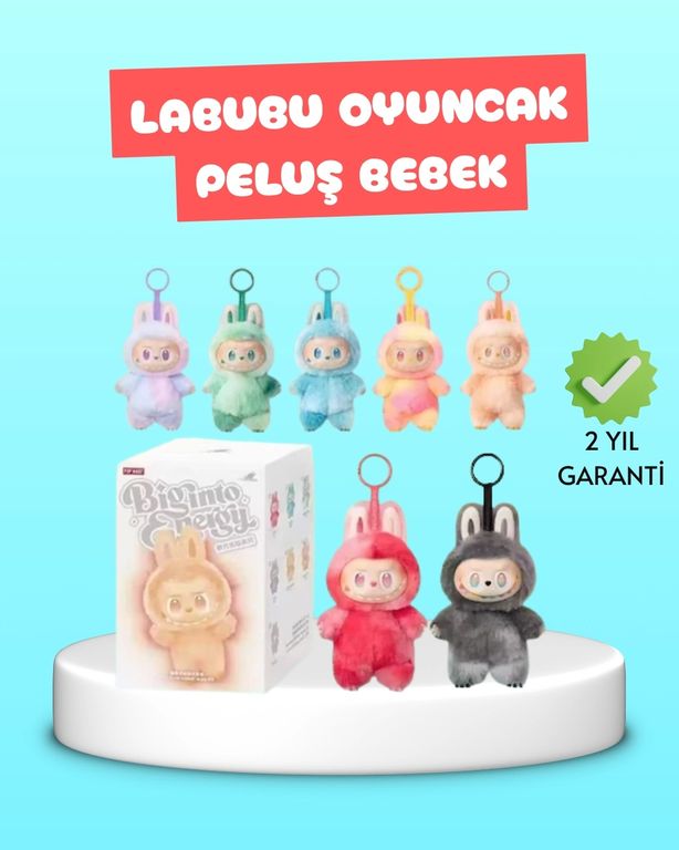 ÇAVDAR 99930999 Yumuşak Dolgulu Labubu Karakter Peluş Oyuncak