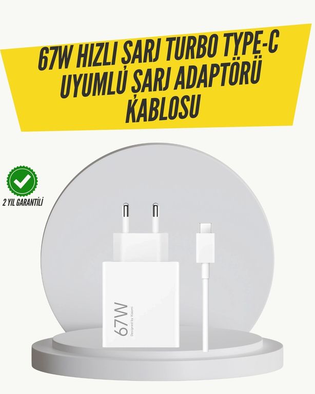 ÇAVDAR TRİTHLTXUCZ67WŞARJ-BLNCCC 67W Turbo Hızlı Şarj Adaptörü Ve Type-C Kablo Güvenli Şarj Teknolojisi