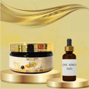 Çay Ağacı Yağı 20 ml + Sivil ce ve Akne Karşıtı Yüz Bakım Maskesi