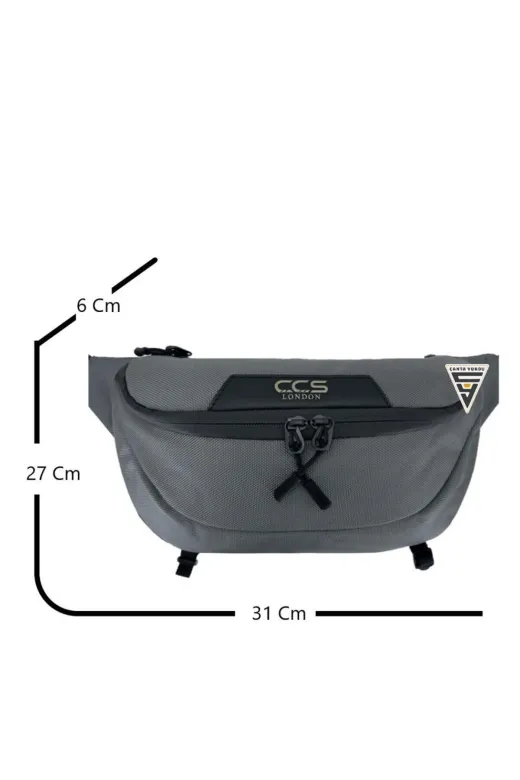 ÇÇS CCS31412G London 31412 Çift Gözlü Xl Bel Çantası Gri
