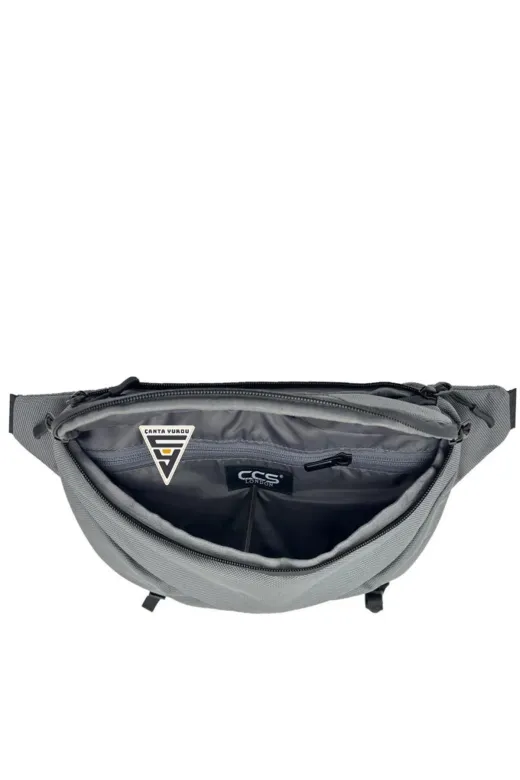 ÇÇS CCS31412G London 31412 Çift Gözlü Xl Bel Çantası Gri