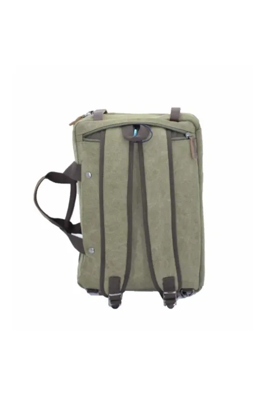 ÇÇS CCS31458H London 31458 Kanvas Sırt Laptop Ve Evrak Çantası Haki