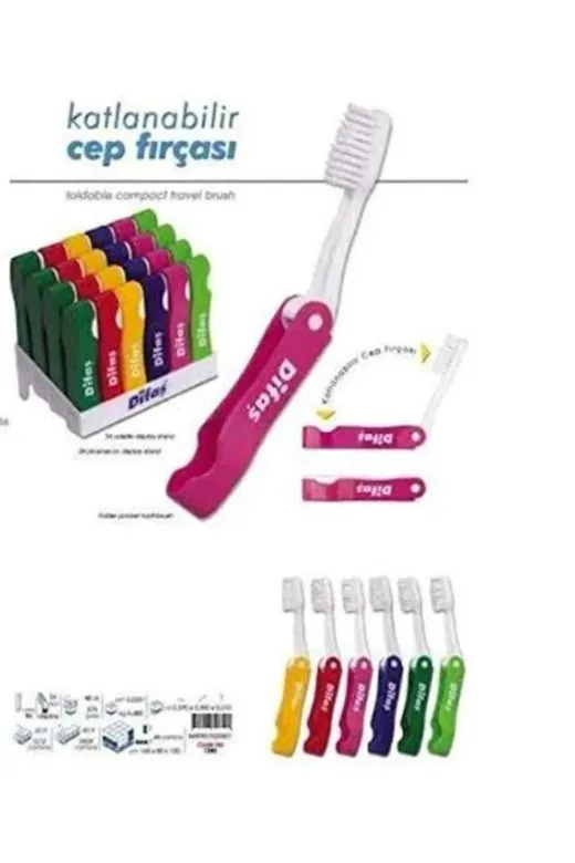ÇEÇEN HOME TYB0N6DSY6KANEGD68 2 Li Katlanır Seyahat Diş Fırcası