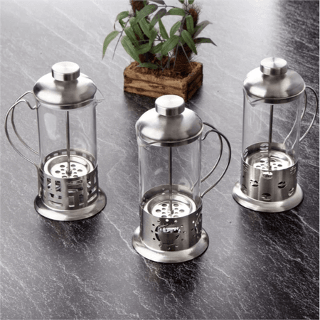 Çelik Kulplu Cam French Press - 350 ml