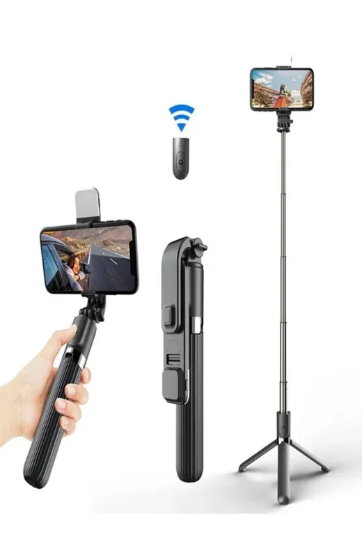 çelikwork inspiring technology ZAWQC3 Led Işıklı Tripod Kablosuz Selfie Çubuğu, Tripod Standı