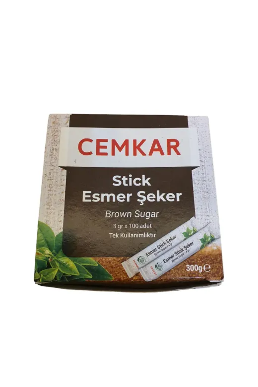 CEMKAR 7894564564648 Esmer Stick Şeker 3Gr 100 Adet