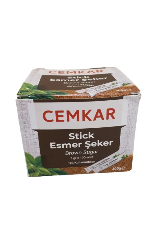 CEMKAR 7894564564648 Esmer Stick Şeker 3Gr 100 Adet