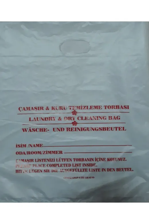 cengizgrup TYBDXRW2CNOH9TJG62 Otel Kirli Çamaşır Poşeti Torbası Laundry Bag Hijyen Torbası Kuru Temizleme Torbası 1 Adet