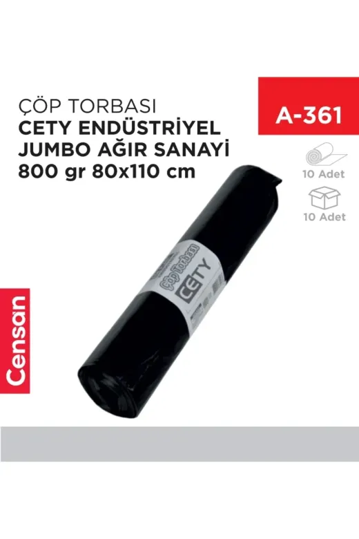 Censan CN8692730505973 Çöp Torbasi Jumbo Ağir Sanayi 800 Gr Floppy 80*110 Cm