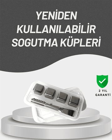 Çevre Dostu Metal Buz Küpü ve Kullanışlı Klips Seti
